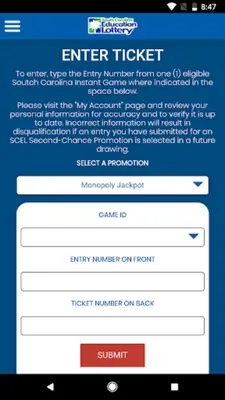 South Carolina Education Lottery App android App screenshot 2